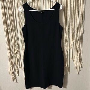 St John Knit Black Sleeveless Sheath DRESS